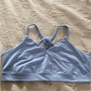 Heather Blue / Blue reversible Core 10 “Icon Series” Ballerina Sports Bra.